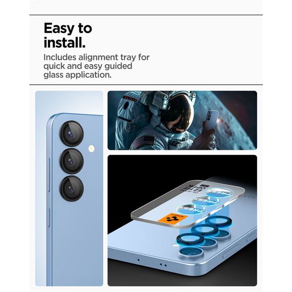 ΠΡΟΣΤΑΤΕΥΤΙΚΟ ΚΑΜΕΡΑΣ Spigen OPTIK PRO GLAS.TR ”EZ FIT” CAMERA PROTECTOR 2-PACK GALAXY S25 BLACK