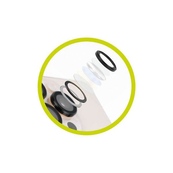 Προστατευτικά φακών Mobile Origin Easy, μαύρο - iPhone 15 / 15 Plus