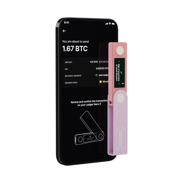 Πορτοφόλι Κρυπτονομισμάτων Ledger Ledger Nano X Pastel Pink
