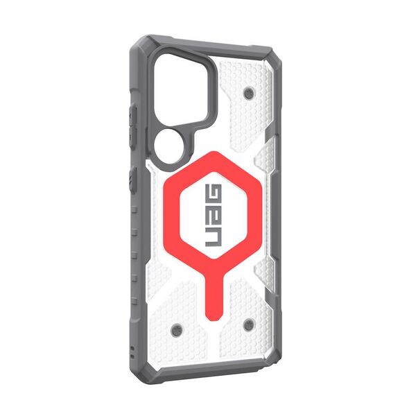 UAG Pathfinder Clear Magnet Bundle - προστατευτική θήκη για το Samsung Galaxy S25 Ultra 5G με ενσωματωμένη μαγνητική μονάδα και λουράκι καρπού για το τηλέφωνο (active lava)