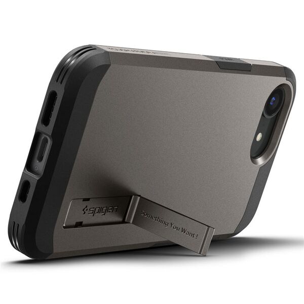 Θήκη Spigen Tough Armor με MagSafe για iPhone SE 4 (2025) με βάση στήριξης - γκρι