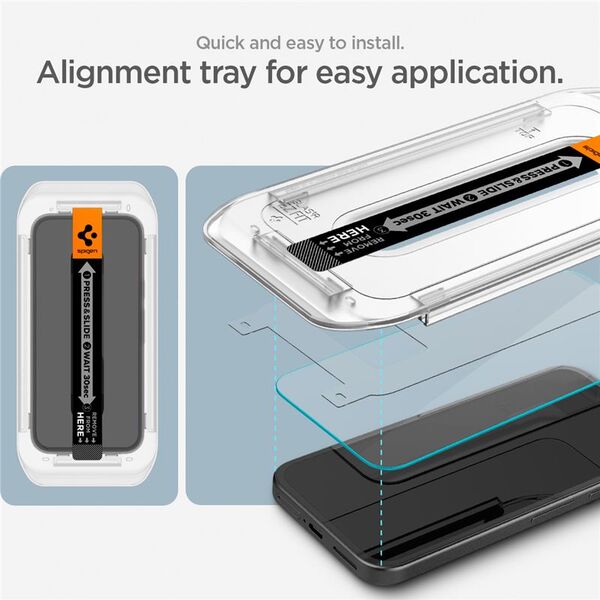 SPIGEN GLAS.TR ΕΠΙΠΕΔΗ ΠΡΟΣΤΑΣΙΑ ΟΘΟΝΗΣ ”EZ FIT” 2-PACK GOOGLE PIXEL 9A ΔΙΑΦΑΝΕΣ