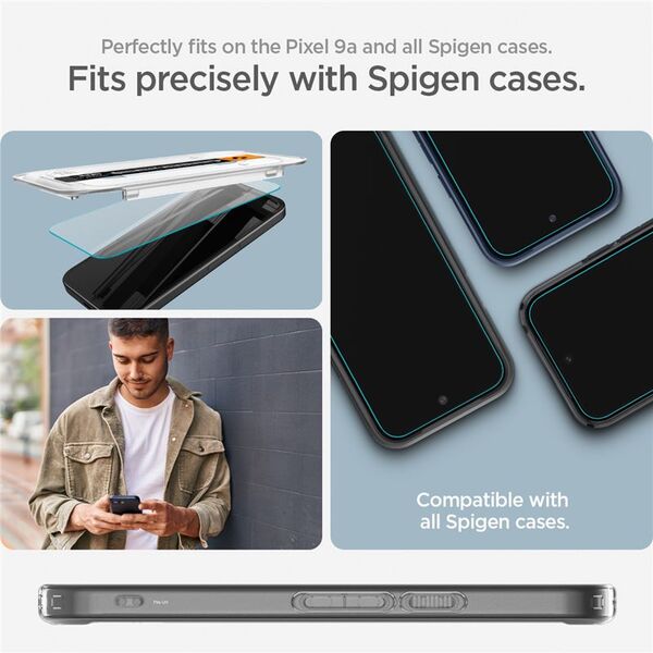 SPIGEN GLAS.TR ΕΠΙΠΕΔΗ ΠΡΟΣΤΑΣΙΑ ΟΘΟΝΗΣ ”EZ FIT” 2-PACK GOOGLE PIXEL 9A ΔΙΑΦΑΝΕΣ