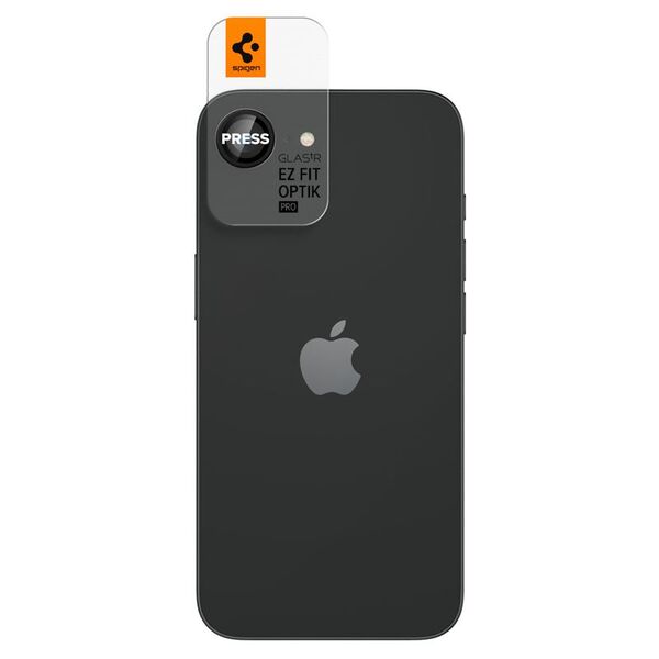 ΠΡΟΣΤΑΤΕΥΤΙΚΟ ΚΑΜΕΡΑΣ Spigen OPTIK PRO GLAS.TR "EZ FIT" CAMERA PROTECTOR 2-PACK IPHONE 16E BLACK