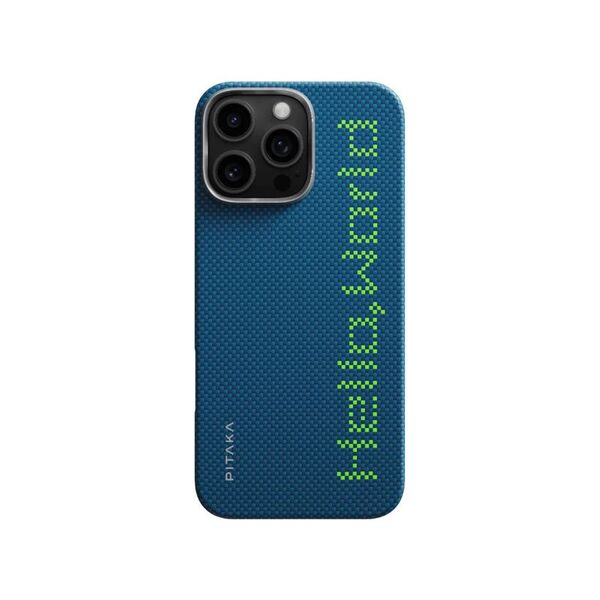 Θήκη Υφασμένης Υφής Pitaka, Hello World - iPhone 16 Pro
