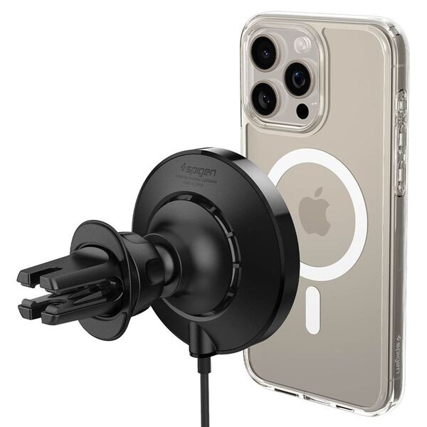 Φορτιστής Αυτοκινήτου Spigen OneTap Pro 3 Cryomax MagSafe (Αεραγωγός), μαύρο