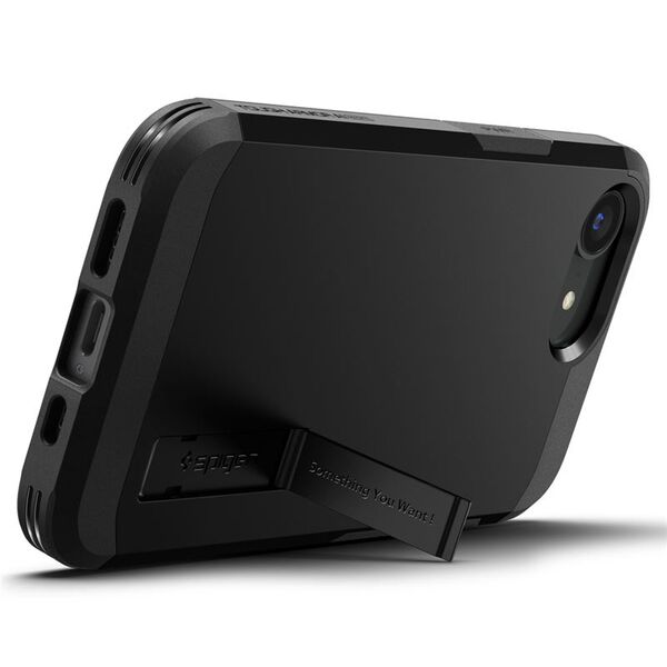 Θήκη Spigen Tough Armor με MagSafe για iPhone SE 4 (2025) με βάση στήριξης - μαύρο