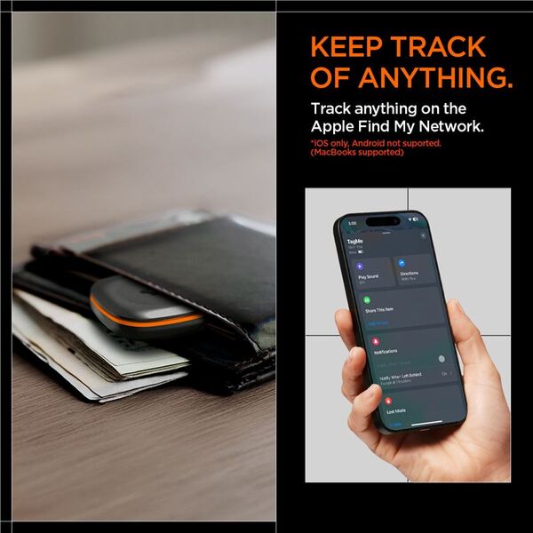 Spigen Bluetooth Tracker TagMe 1 Πακέτο, μαύρο