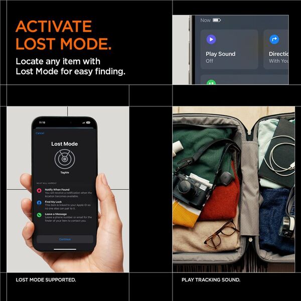 Spigen Bluetooth Tracker TagMe 1 Πακέτο, μαύρο