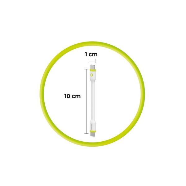 Καλώδιο Mobile Origin Compact USB-C σε USB-C, λευκό