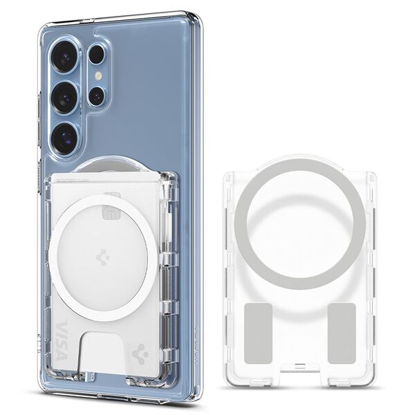 Spigen Ultra Hybrid Wallet MagSafe+, κρυστάλλινο καθαρό - Samsung Galaxy S25 Series
