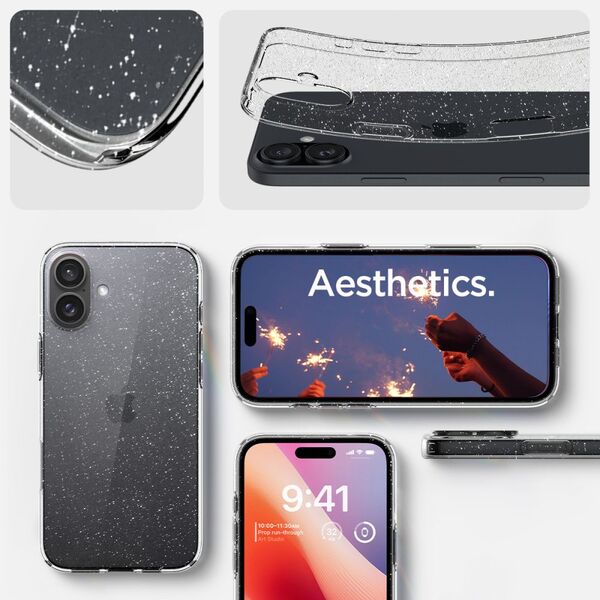 Spigen Θήκη IPHONE 16 Spigen Liquid Crystal Glitter Crystal διαφανές