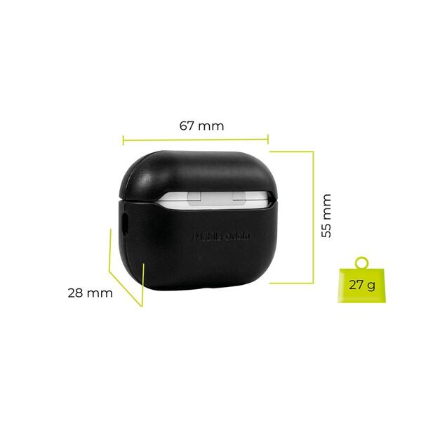Θήκη Δερμάτινη Mobile Origin, μαύρη - AirPods Pro 2