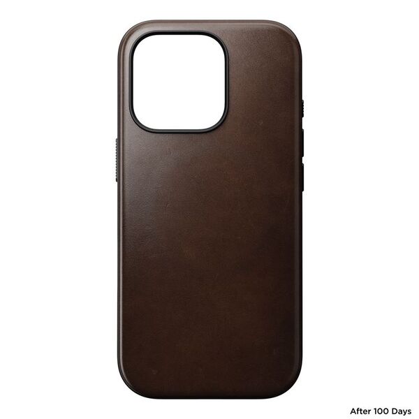 NOMAD Μοντέρνα Θήκη από Δέρμα Horween Rustic Brown | iPhone 16 Pro