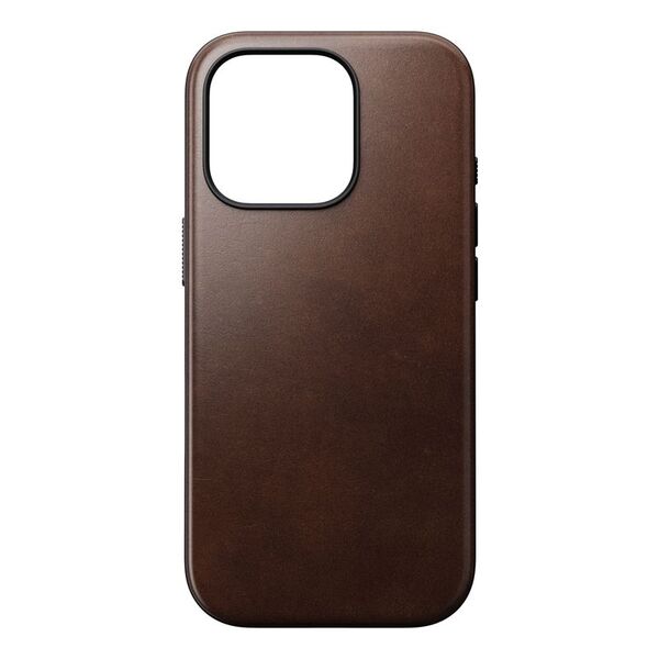 NOMAD Μοντέρνα Θήκη από Δέρμα Horween Rustic Brown | iPhone 16 Pro