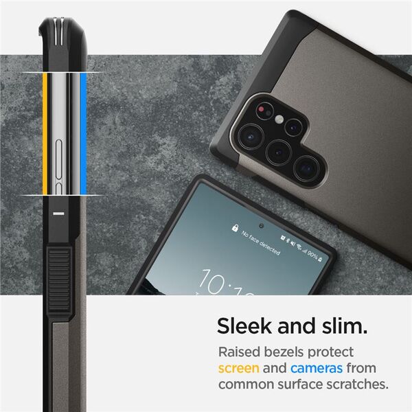 Spigen SPIGEN TOUGH ARMOR GALAXY S22 ULTRA GUNMETAL