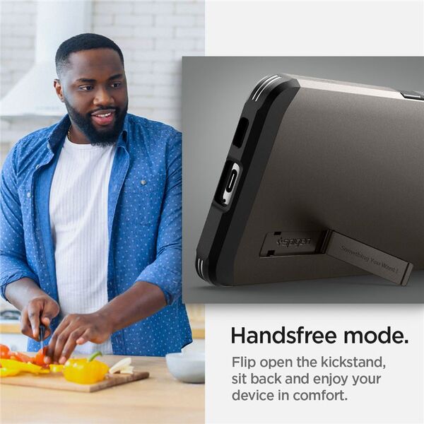 Spigen SPIGEN TOUGH ARMOR GALAXY S22 GUNMETAL