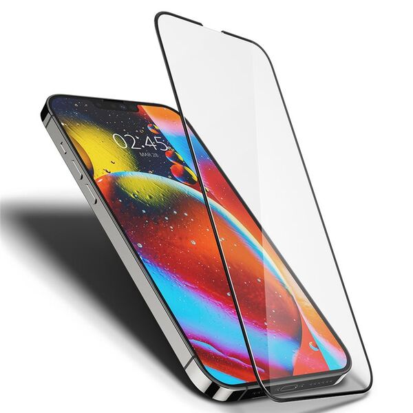 Spigen Γυαλί Spigen Glas.tR Slim FC για θήκη Apple iPhone 13 Pro Max Black