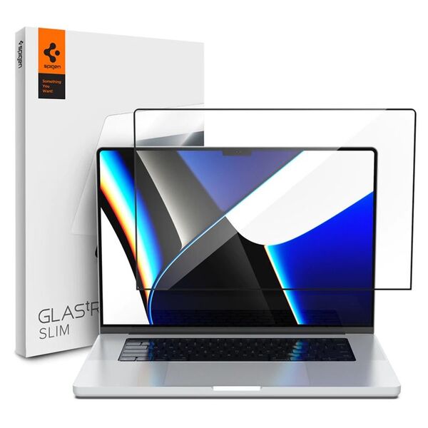 Φίλτρο Spigen ΣΚΛΗΡΥΜΕΝΟ ΓΥΑΛΙ SPIGEN GLASS FC MACBOOK PRO 14 2021 ΜΑΥΡΟ