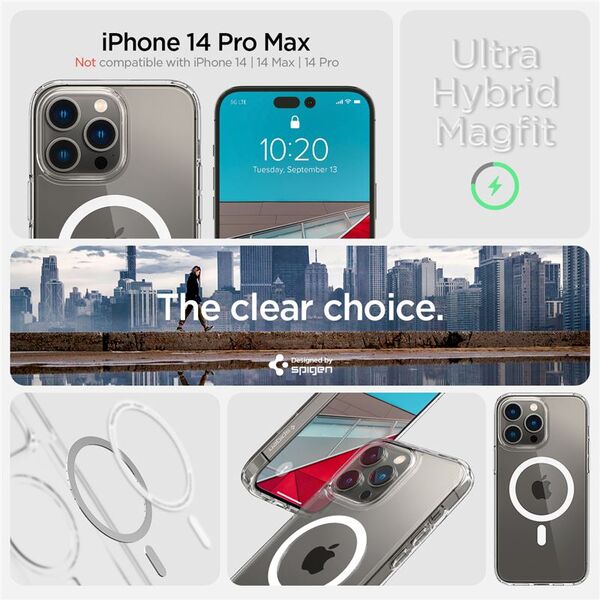 Spigen Θήκη Spigen Ultra Hybrid Mag MagSafe Apple iPhone 14 Pro Max White