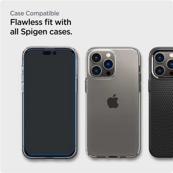 Spigen Tempered Glass Spigen GLAS.tR Slim AlignMaster Apple iPhone 14 Pro Μαύρο [2 PACK]