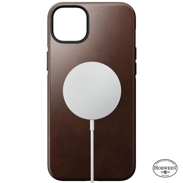 Nomad Μοντέρνα δερμάτινη θήκη Horween Καφέ για iPhone 14 Plus (NM01279785)