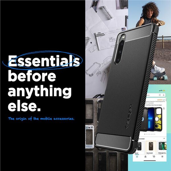 Spigen Spigen Rugged Armor Sony Xperia 10 V μαύρο/μαύρο ACS06202