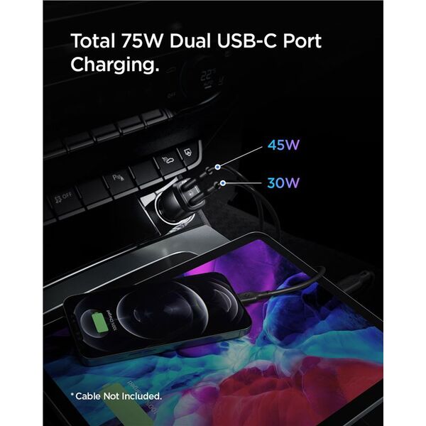 Φορτιστής Spigen PC2200 2x USB-C (ACP04581)