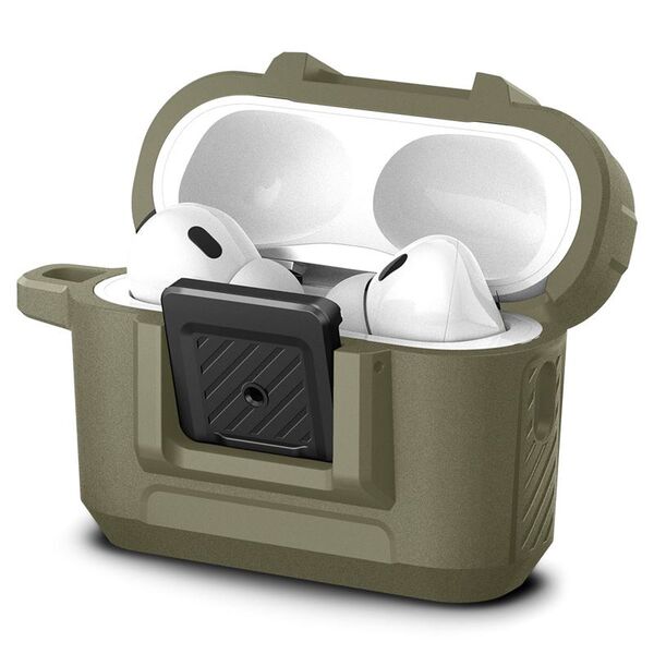 Spigen Θήκη για APPLE AIRPODS PRO 1 / 2 Spigen Lock Fit Matte χακί