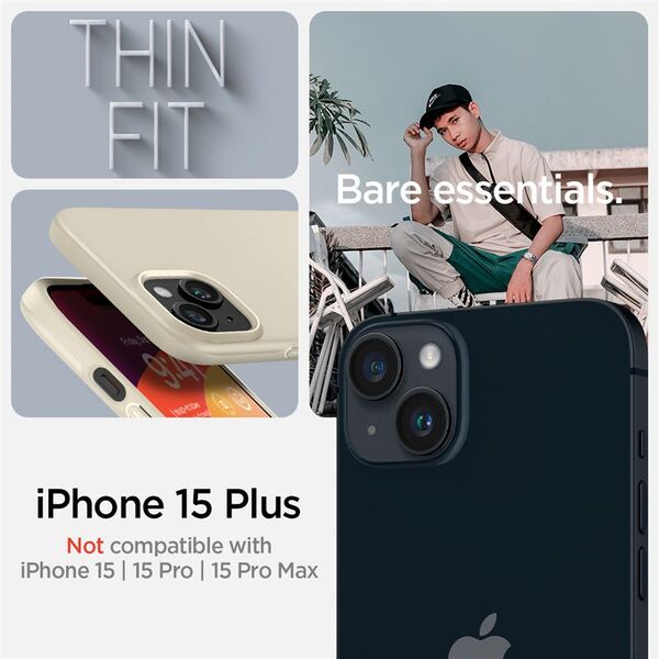 Spigen Spigen Thin Fit, mute μπεζ - iPhone 15 Plus
