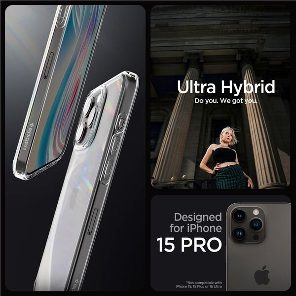 Spigen Spigen Ultra Hybrid iPhone 15 Pro 6.1" crystal clear ACS06707