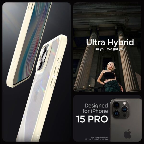 Spigen Case Ultra Hybrid Mute μπεζ - iPhone 15 Pro