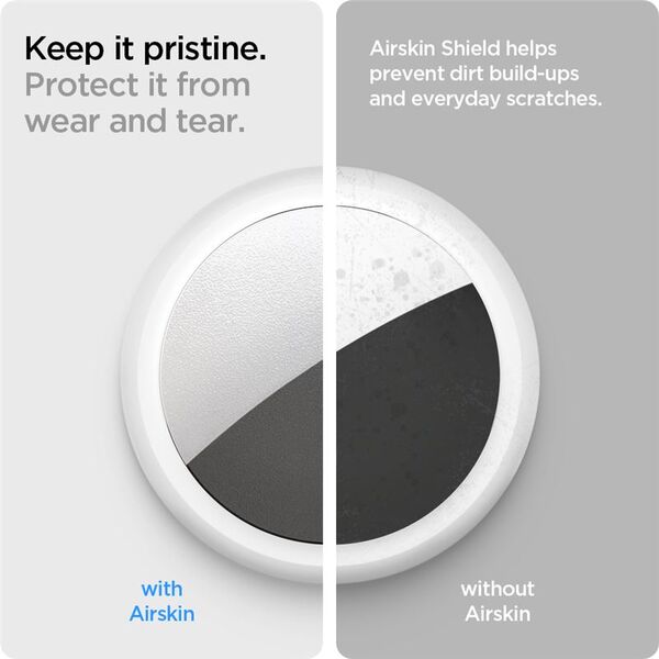 Spigen Υδρογέλη Spigen Airskin Apple AirTag Matte Clear [4+4 PACK]