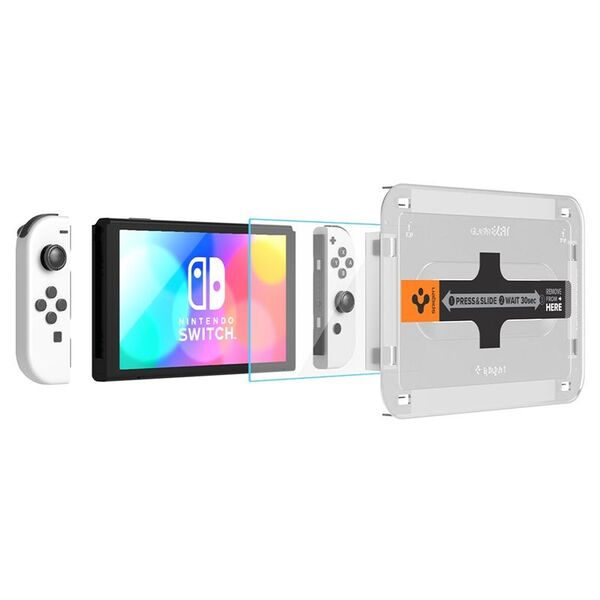 Spigen σκληρυμένο γυαλί για Nintendo Switch OLED 2τμχ.