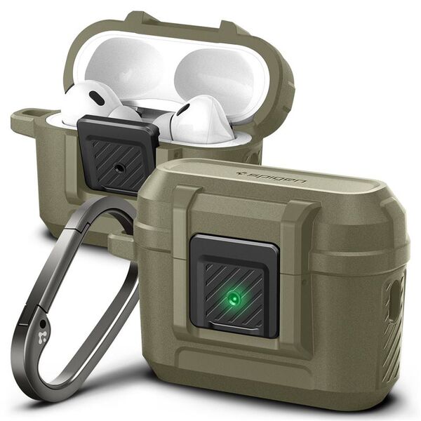 Spigen Θήκη για APPLE AIRPODS PRO 1 / 2 Spigen Lock Fit Matte χακί