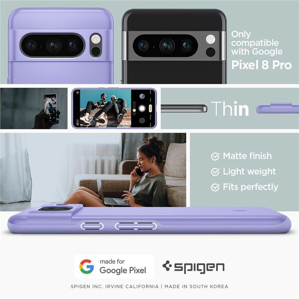 Spigen Spigen Thin Fit, υπέροχο βιολετί - Google Pixel 8 Pro