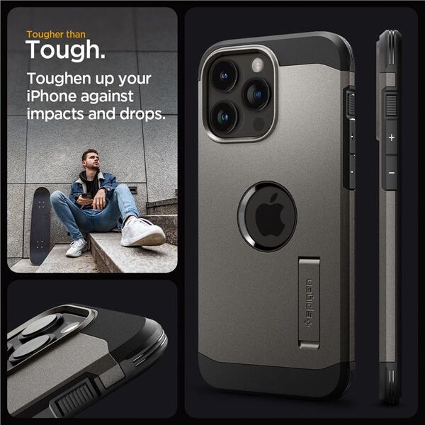 Spigen Spigen Tough Armor MagSafe, gunmetal - iPhone 15 Pro Max