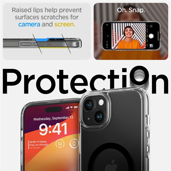Spigen Spigen Ultra Hybrid S MagSafe, black - iPhone 15 Plus