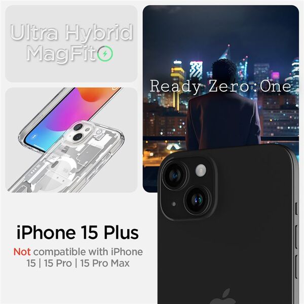 Spigen Spigen Ultra Hybrid MagSafe, zero one white - iPhone 15 Plus