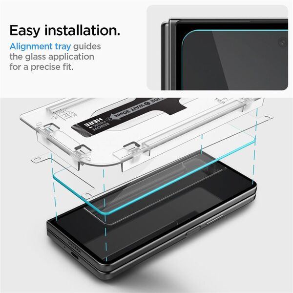 Spigen Spigen Glas.TR EZ Fit - Tempered glass for Samsung Galaxy Z Fold 5 (2 pieces)
