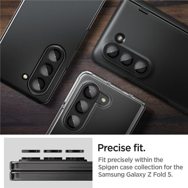 Spigen Glass tR EZ Fit Optik Pro 2 Pack, black - Samsung Galaxy Z Fold5