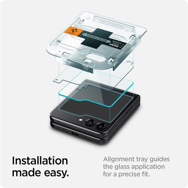 Spigen TEMPERED GLASS SPIGEN GLAS.TR ”EZ FIT” 2-PACK GALAXY Z FLIP 5 CLEAR