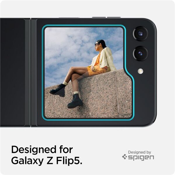 Spigen TEMPERED GLASS SPIGEN GLAS.TR ”EZ FIT” 2-PACK GALAXY Z FLIP 5 CLEAR