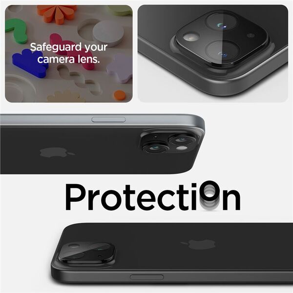 Spigen Spigen Glass tR Optik 2 Pack, black - iPhone 15/15 Plus/14/14 Plus