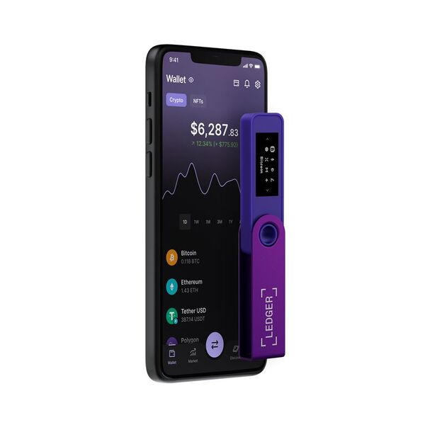 Ledger Πορτοφόλι υλικού κρυπτονομισμάτων Nano S Plus Amethyst Purple