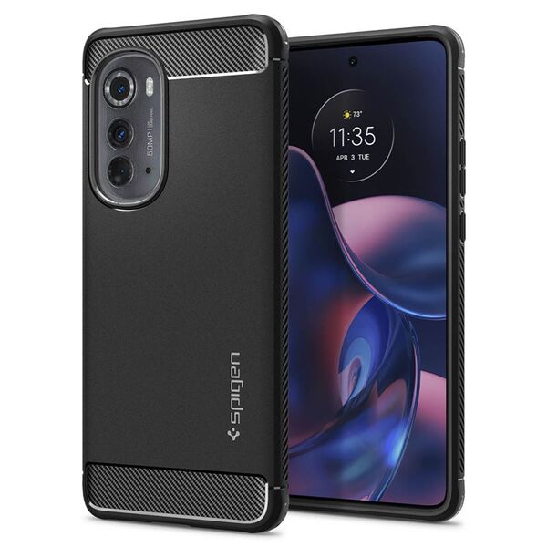 Spigen Θήκη Spigen Rugged Armor για Motorola Edge 2022 Μαύρο Ματ