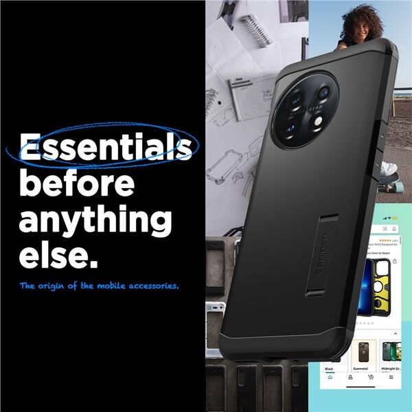 Spigen Spigen Tough Armor, μαύρο - OnePlus 11