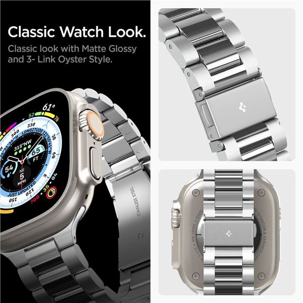 Spigen Spigen Modern Fit 316L Band, silver - Apple Watch 49mm/45mm/44mm/42mm