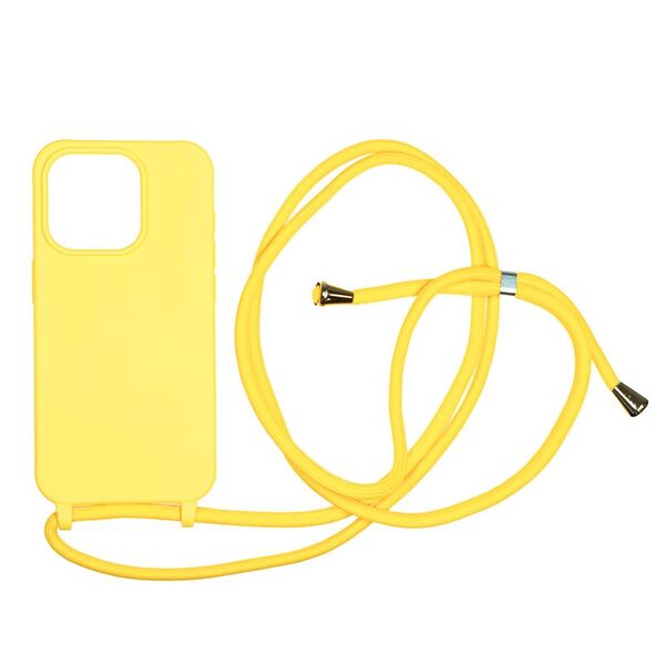 Θήκη Lanyard Mobile Origin - Etui ze smyczą, κίτρινο για iPhone 15 Pro