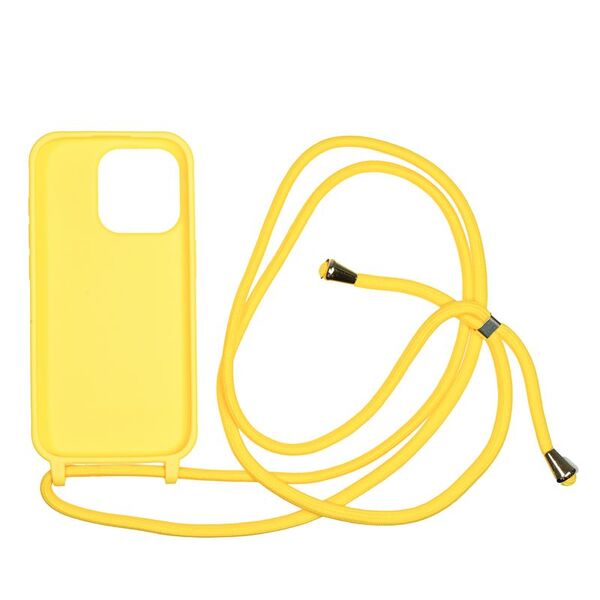Θήκη Lanyard Mobile Origin - Etui ze smyczą, κίτρινο για iPhone 15 Pro